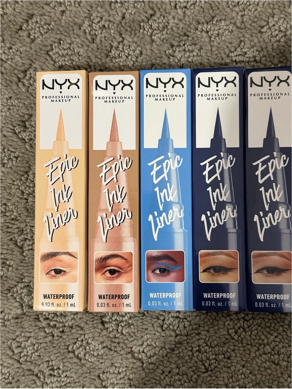 BRAND NEW NYX Epic Ink Waterproof Eyeliner Lot of 10 - Assorted Shades